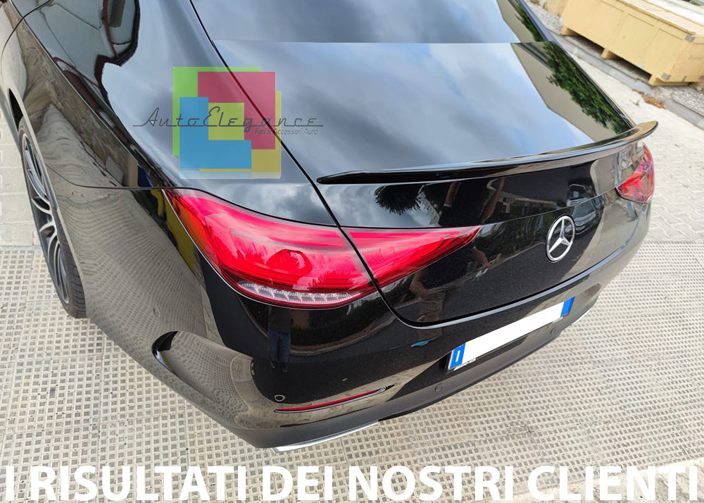 MERCEDES CLS W257 C257 2018+ REAR BONNET SPOILER GLOSS BLACK ABS