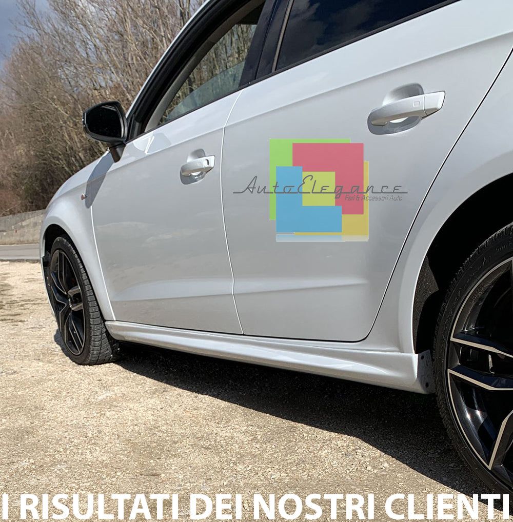 SIDE SKIRTS FOR A3 8V SPORTBACK 12-19 UNDER DOOR SPOILER ABS 0082