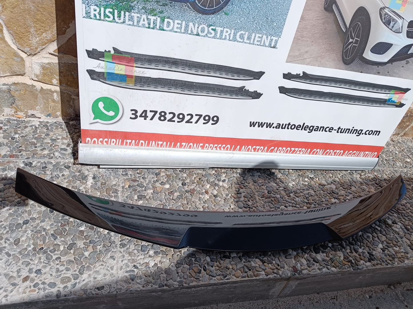 REAR BONNET SPOILER BMW 3 SERIES E92 E93 M3 ABS GLOSS BLACK 0177
