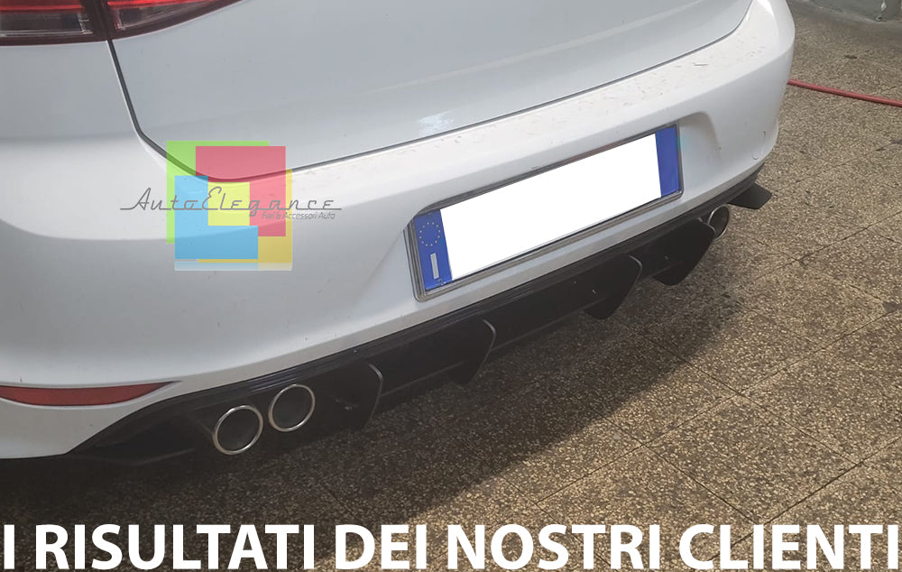 VW GOLF 7 VII FLAPS SOTTO POSTERIORE SOTTO PARAURTI R IN ABS SPOILER SPLITTER