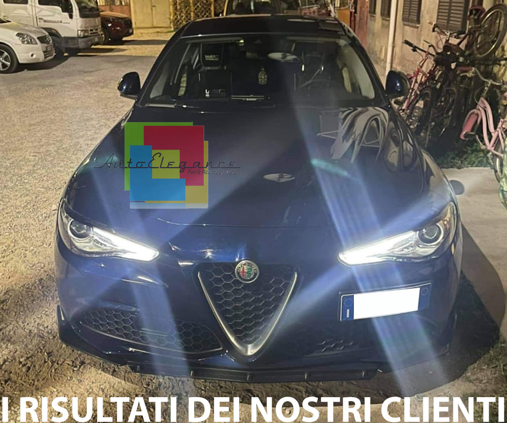 ALFA GIULIA SPLITTER SOTTO PARAURTI ANTERIORE NERO LUCIDO LOOK RS AUTOELEGANCERICAMBI