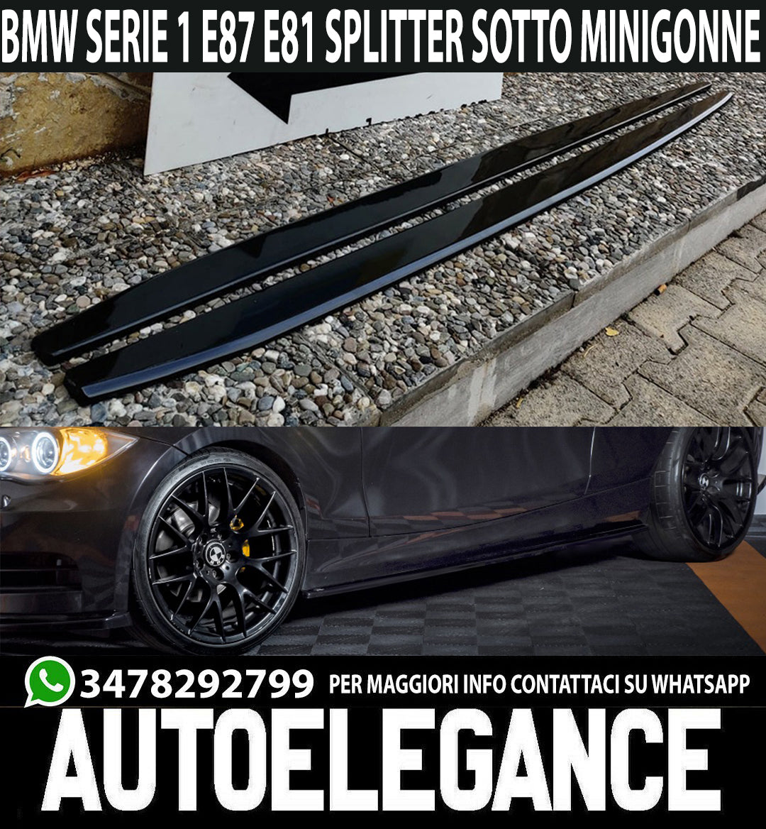 BMW 1 SERIES E87 E81 SPLITTER BLADES UNDER SIDE SKIRTS SPORTS SILLS