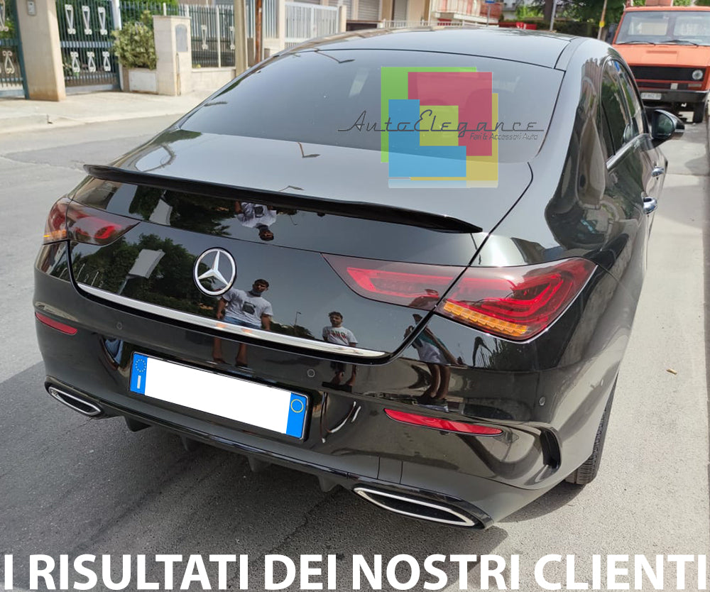 MERCEDES CLA COUPE W118 C118 2018+ SPOILER POSTERIORE SUL COFANO NERO ABS