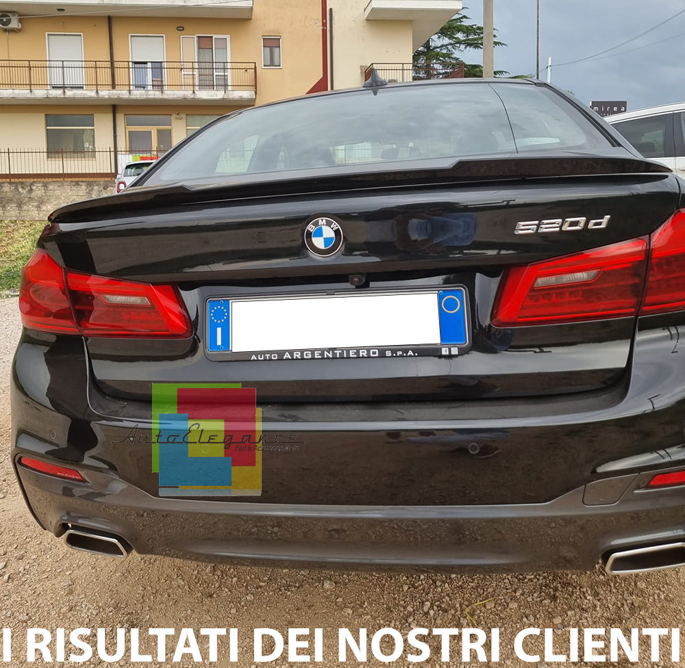 SPOILER POSTERIORE COFANO BMW SERIE 5 G30 2016+ ABS NERO LUCIDO LOOK M5 0323