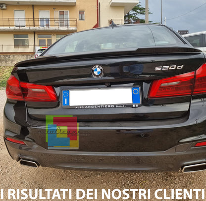 SPOILER POSTERIORE COFANO BMW SERIE 5 G30 2016+ ABS NERO LUCIDO LOOK M5 0323