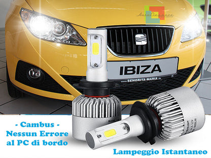 LAMPADE ANABBAGLIANTI LED SEAT IBIZA 6J LAMPEGGIO ISTANTANEO 6000K