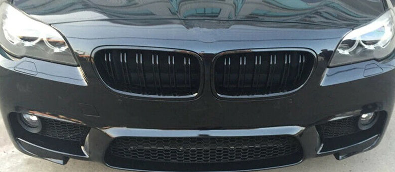 BMW SERIE 5 F10 F11 GRIGLIE ANTERIORI CARBONIO DOPPIA STRISCIA LOOK M5 AUTOELEGANCERICAMBI