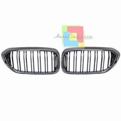 BMW SERIE 5 G30 G31 GRIGLIE ANTERIORI DOPPIA FASCIA M CARBONIO MASCHERINE AUTOELEGANCERICAMBI