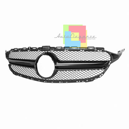 MERCEDES CLASSE C W205 S205 2014-2018 GRIGLIA ANTERIORE AMG PROFILO NERO