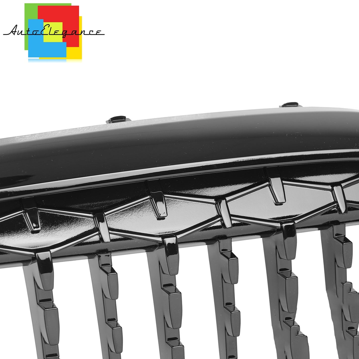 FRONT MUSTACHE GRILLE 5 SERIES G30 G31 DIAMOND LOOK GLOSS BLACK NEWS