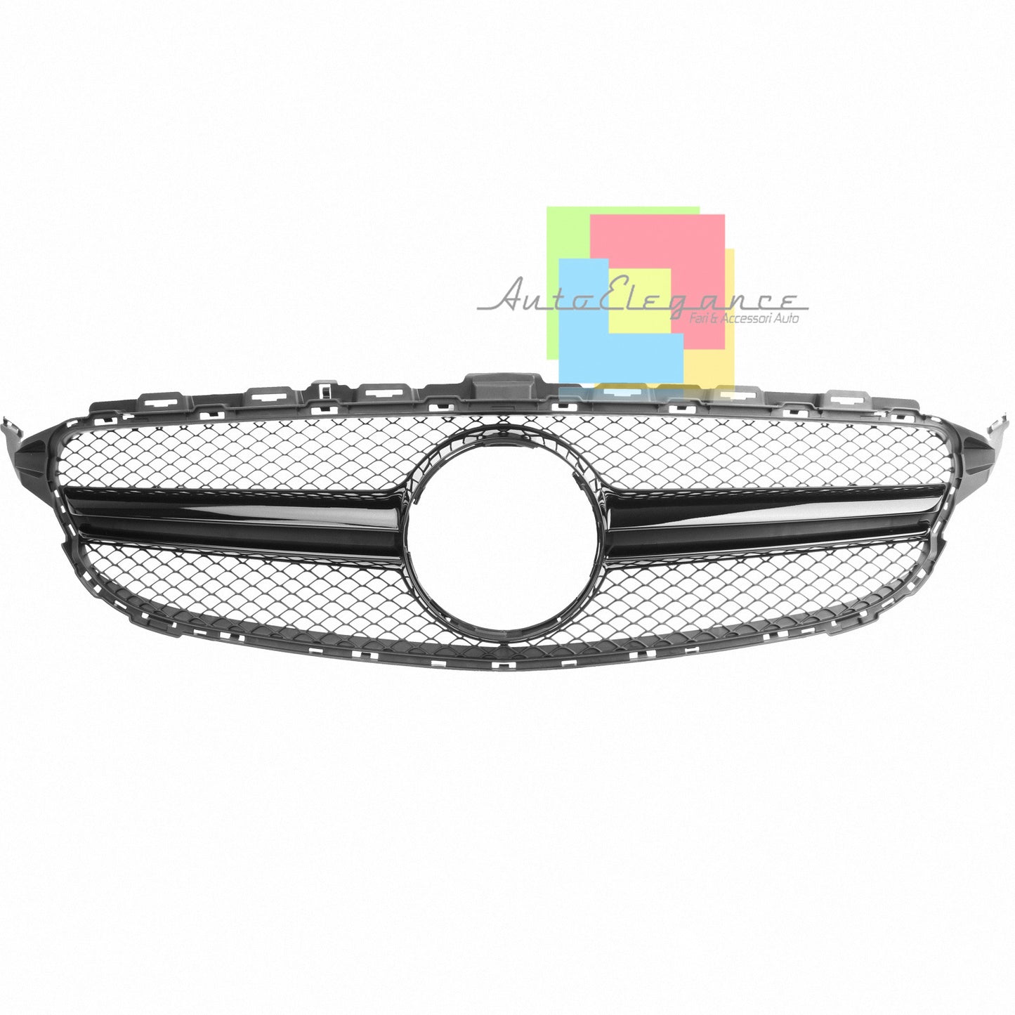 MERCEDES CLASSE C W205 S205 2014-2018 GRIGLIA ANTERIORE AMG PROFILO NERO