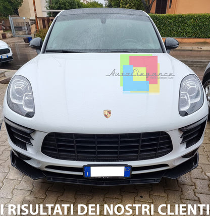 PORSCHE MACAN SPLITTER UNDER FRONT BUMPER GLOSS BLACK BLADE