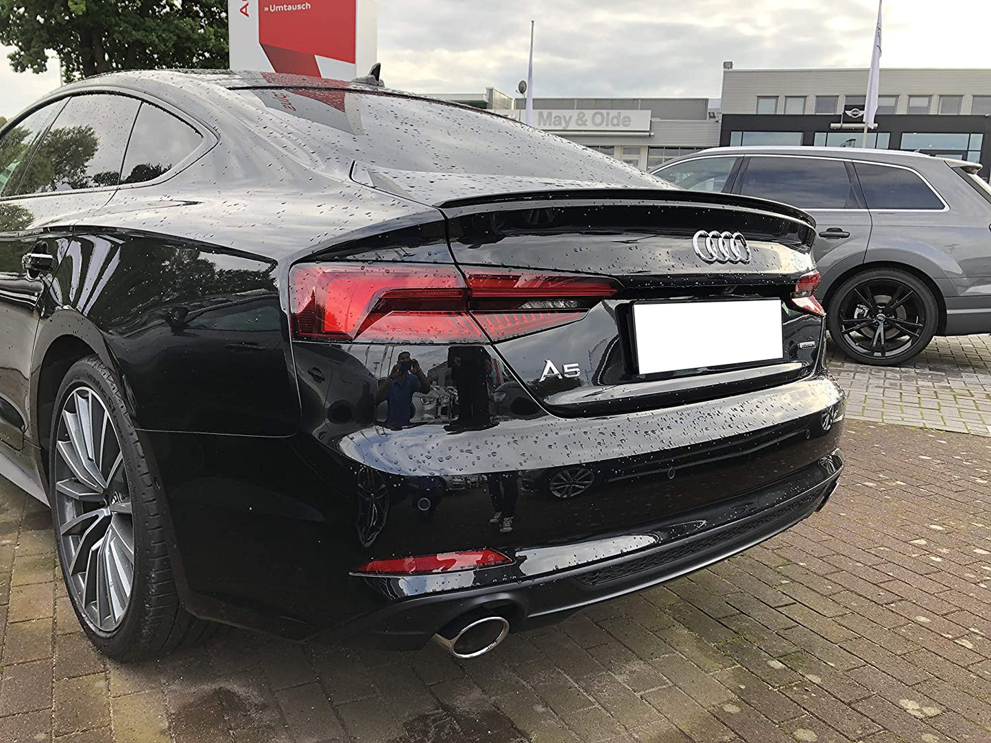 SPOILER POSTERIORE COFANO AUDI A5 F5 SPORTBACK 2016-2022 ABS S5 SLINE NERO 0175