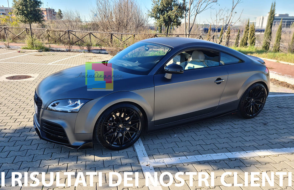 AUDI TT 8J 06-14 SPLITTER SOTTO PARAURTI ANTERIORE ABS NERO LUCIDO 2PEZZI AUTOELEGANCERICAMBI