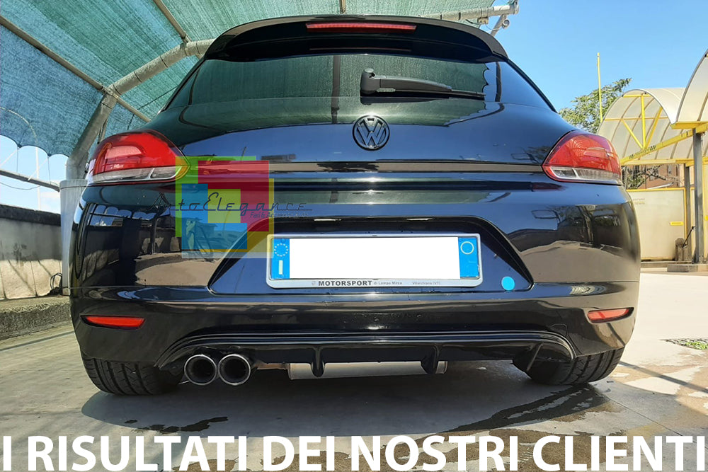 VW SCIROCCO 2008-2014 DIFFUSORE POSTERIORE RLINE LOOK IN ABS NERO LUCIDO