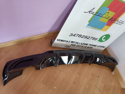 OPEL ASTRA K REAR DIFFUSER GLOSSY BLACK UNDER BUMPER ABS 0312