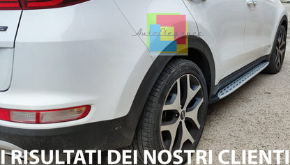 PEDANE LATERALI KIA SPORTAGE 2015+ SOTTO PORTA ACCIAIO INOX E PVC