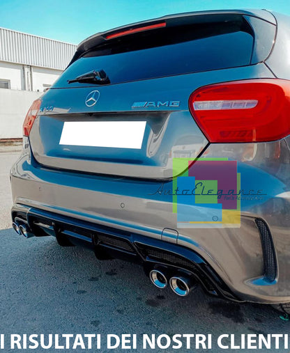 MERCEDES CLASSE A W176 2012 AL 2018 DIFFUSORE AMG LOOK POSTERIORE ABS
