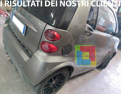 SMART FORTWO 451 SET 4 PIECES SPOILER MUDGUARDS WIDEENED IN ABS