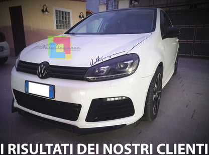 VW GOLF 6 RLINE UNDER FRONT BUMPER ABS GLOSS BLACK SPLITTER BLADE
