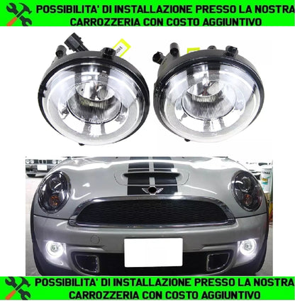 COPPIA FENDINEBBIA A LED ANGEL EYES MINI COOPER R55 / R56/ R58/ R59 / R60 AUTOELEGANCERICAMBI