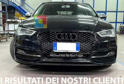 GRIGLIA ANTERIORE PER AUDI A3 8V 2012-2015 CALANDRA RS3 QUATTRO NIDO D'APE