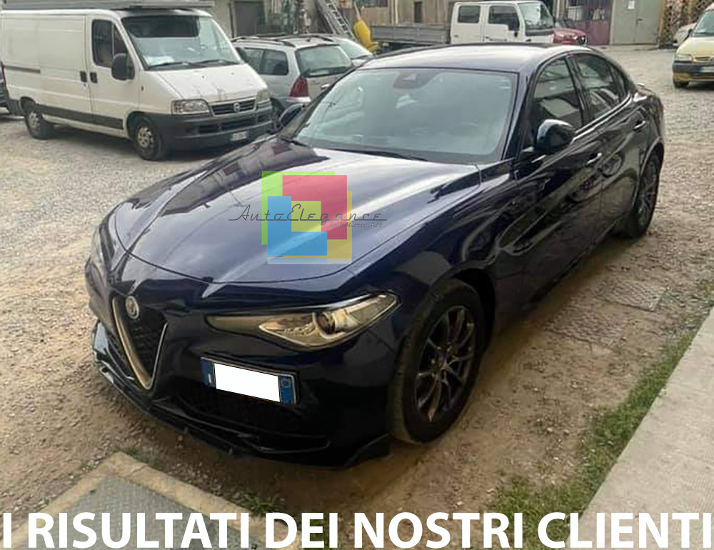 ALFA GIULIA SPLITTER SOTTO PARAURTI ANTERIORE NERO LUCIDO LOOK RS AUTOELEGANCERICAMBI