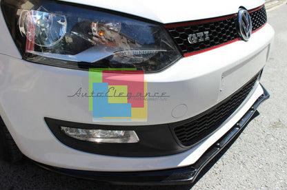 LIP SPOILER SOTTO PARAURTI ANTERIORE PER VW POLO 6R 6C 2009-2016 ABS SPLITTER