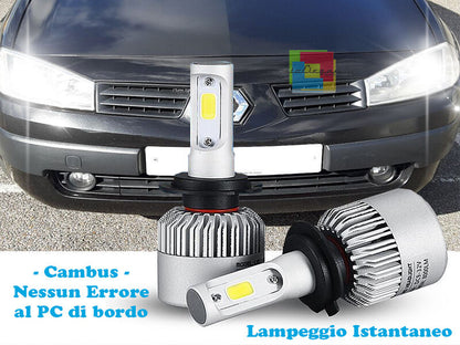 LAMPADE ANABBAGLIANTI LED RENAULT MEGANE 03-08 LAMPEGGIO ISTANTANEO 6000K