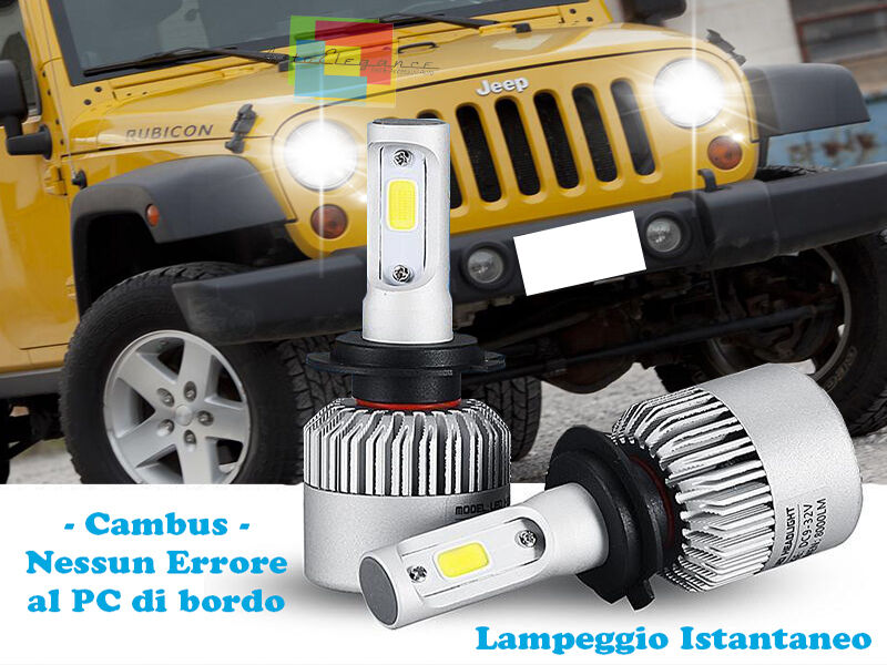LAMPADE ABBAGLIANTI ANABBAGLIANTI LED JEEP WRANGLER III 2007+ ISTANTANEO CREE