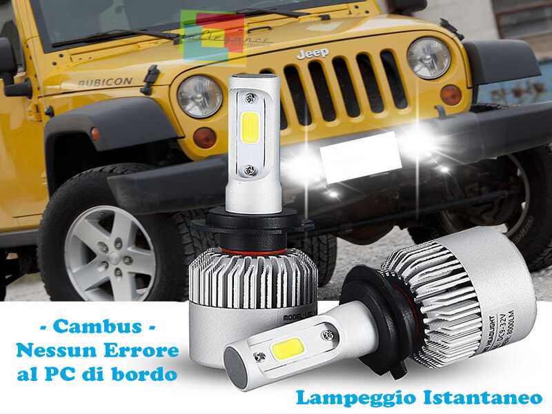 LAMPADE FENDINEBBIA A LED JEEP WRANGLER III 2007+ CAMBUS BIANCO GHIACCIO CREE