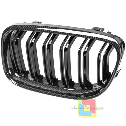 GRIGLIA ANTERIORE M3 CABONIO BMW SERIE 3 E90 E91 2008-2011 RESTYLING LCI DOPPIA