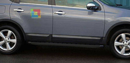 PEDANE LATERALI NISSAN QASHQAI J10 2006-2014 SOTTO PORTA ANTISCIVOLO NERO