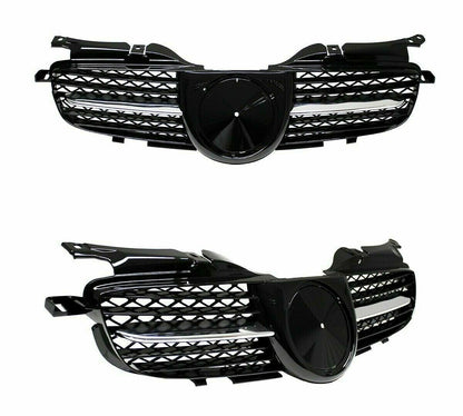 MERCEDES SLK R170 96-04 GRIGLIA ANTERIORE NERO PROFILO CROMATO LOOK AMG