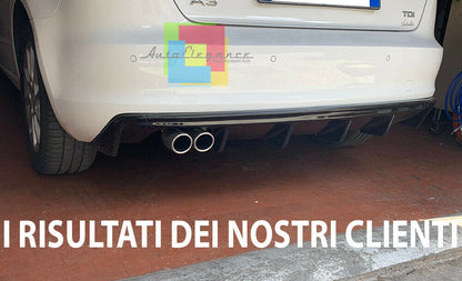 SOTTO PARAURTI AUDI A3 8V SPORTBACK 2012-2015 DIFFUSORE RS3 ABS - NERO LUCIDO