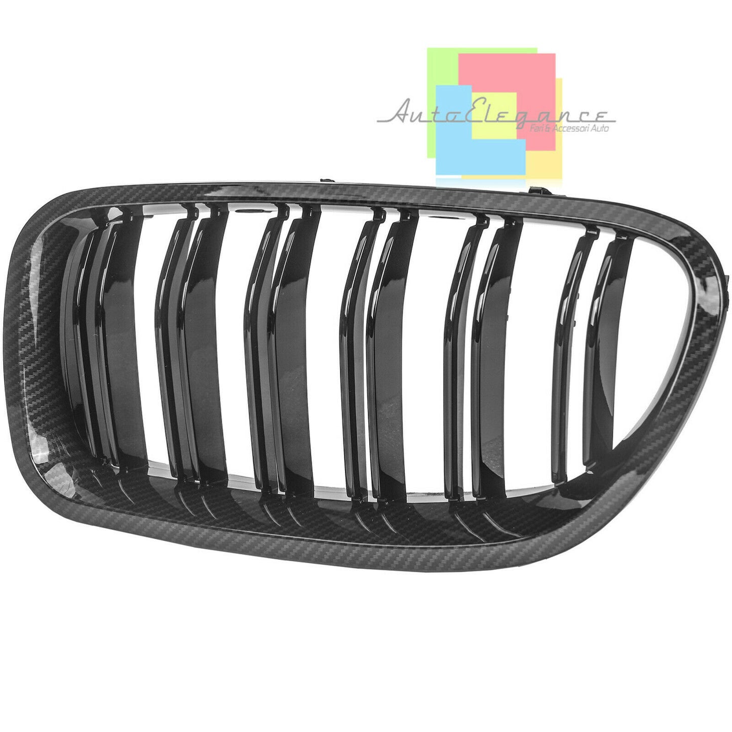 BMW 5 SERIES F10 F11 2010+ DOUBLE STRIPE GRILLES CARBON FRONT GRILLES