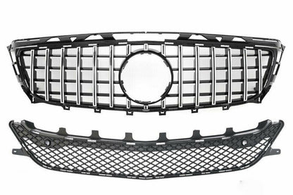 GRIGLIA ANTERIORE MERCEDES CLS W218 2011-2014 MASCHERINA PROFILI SATINATI
