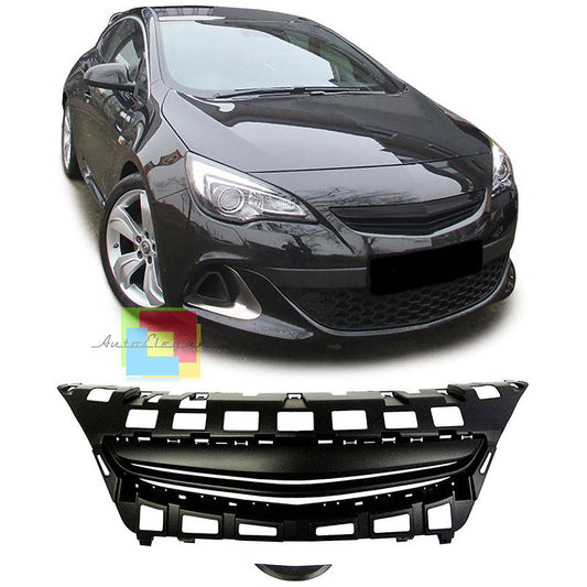 BLACK FRONT GRILLE WITHOUT LOGO OPEL ASTRA J GTC 2012+ MASK