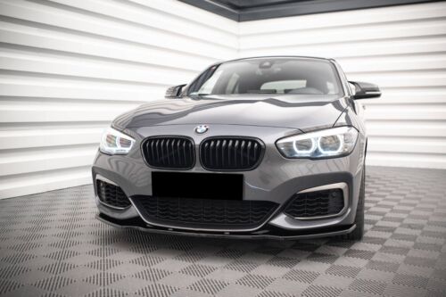 BUMPER SPLITTER FOR BMW 1 SERIES F20 F21 2015-2019 M SPORT GLOSS BLACK 