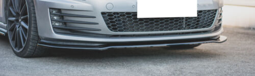 LIP SPOILER UNDER FRONT BUMPER VW GOLF 7 GTI ABS GLOSSY BLACK SPLITTER .-