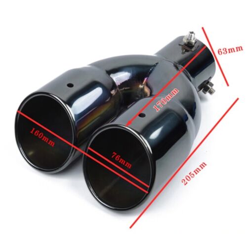 BMW SERIE 4 F32 F33 F36 TERMINALI DI SCARICO ACCIAIO INOX NERO LUCIDO M4 AUTOELEGANCERICAMBI