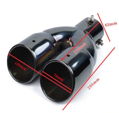 BMW SERIE 4 F32 F33 F36 TERMINALI DI SCARICO ACCIAIO INOX NERO LUCIDO M4 AUTOELEGANCERICAMBI