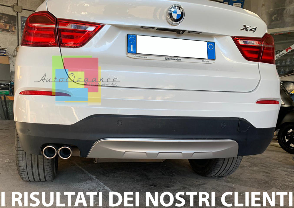 BMW X4 F26 2013-2018 LOOK M TERMINALE DI SCARICO CROMATI LUCIDO INOX AUTOELEGANCERICAMBI