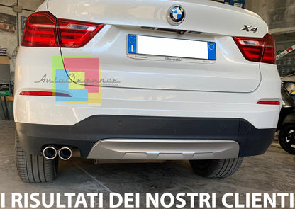 BMW X4 F26 2013-2018 LOOK M TERMINALE DI SCARICO CROMATI LUCIDO INOX AUTOELEGANCERICAMBI
