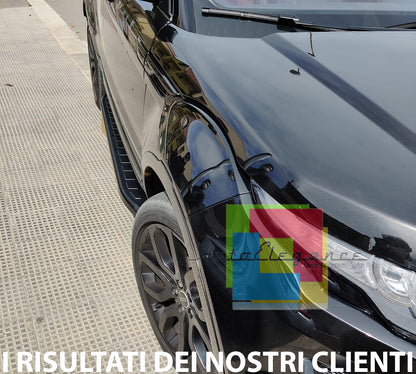 PEDANE LATERALI PER RANGE ROVER EVOQUE 2011-2018 SOTTO PORTA ALLUNINIO NERO -