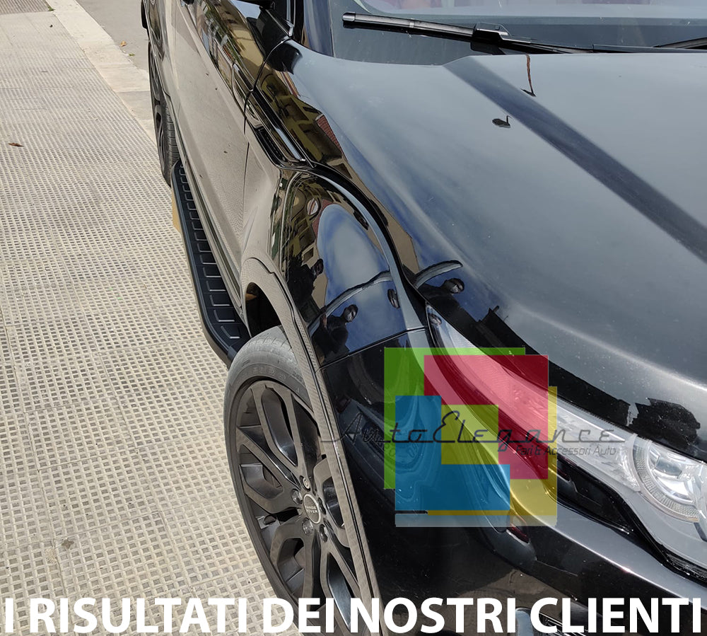 PEDANE LATERALI NERE - RANGE ROVER EVOQUE 2011+ SOTTO PORTA ANTISCIVOLO
