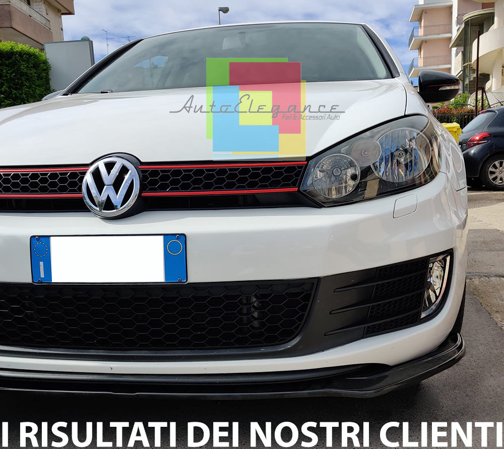 VW GOLF 6 GTI UNDER FRONT BUMPER ABS SPORT LOOK BLACK SPLITTER BLADE