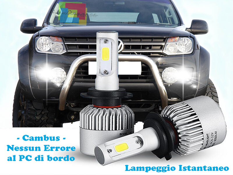 LAMPADE FENDINEBBIA A LED VW AMAROK 2010+ CAMBUS BIANCO GHIACCIO CREE