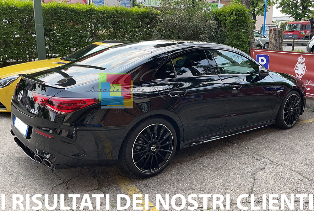 MERCEDES CLA W118 COUPE DIFFUSORE POSTERIORE AMG CON TERMINALI INOX NERI A45