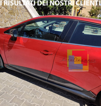 RENAULT CLIO 4 IV 5 DOORS PAIR OF SIDE SKIRTS UNDER DOOR RS DESIGN ABS
